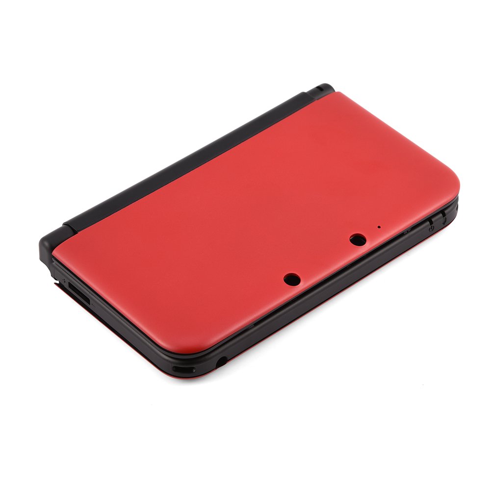 Komplettes Gehäuse, Reparaturteile, Komplettes Ersatz-Cover-Shell-Kit für 3DS XL, Schwarz (Rot)