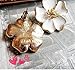 Newest trent HOT Sale Elegant White Five Leaves Jasmine Flower Floral Earring Ear Studs