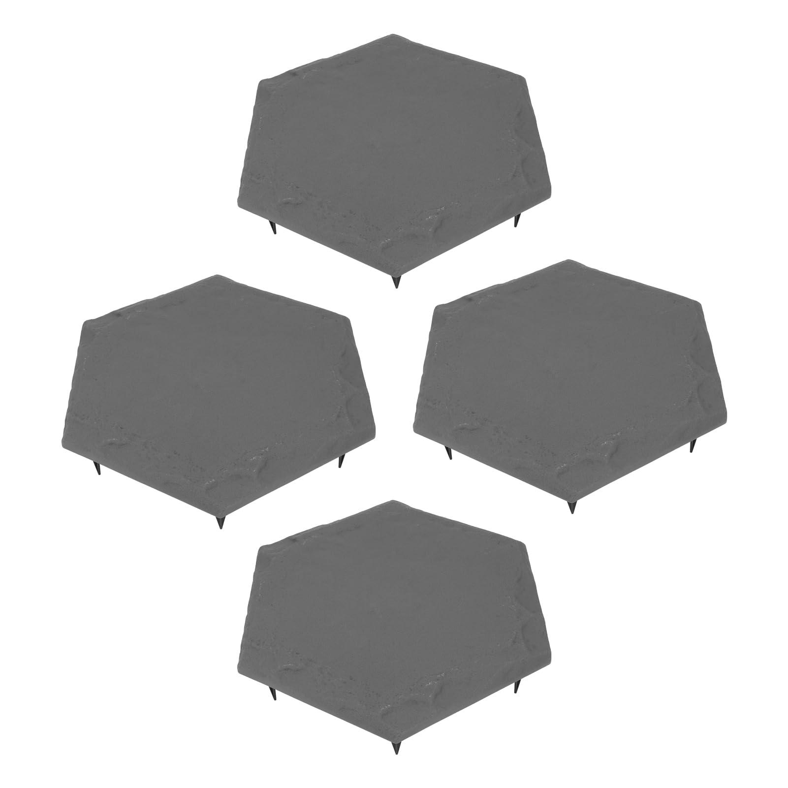 4pcs Piedras con 24 estacas de Tierra en el Suelo Resistente a la Intemperie el Camino Decorativo de jardín al Aire Libre Polipropileno (-3111240178912)