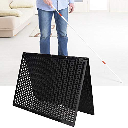 Garosa 27 Linee 30 Celle Scrittura Braille Lavagna e Stilo, Kit in plastica Braille a Pagina Intera, Accessorio per Strumento di apprendimento Braille Leggero - 304x220x6mm/12x8.7x0.2 Pollici