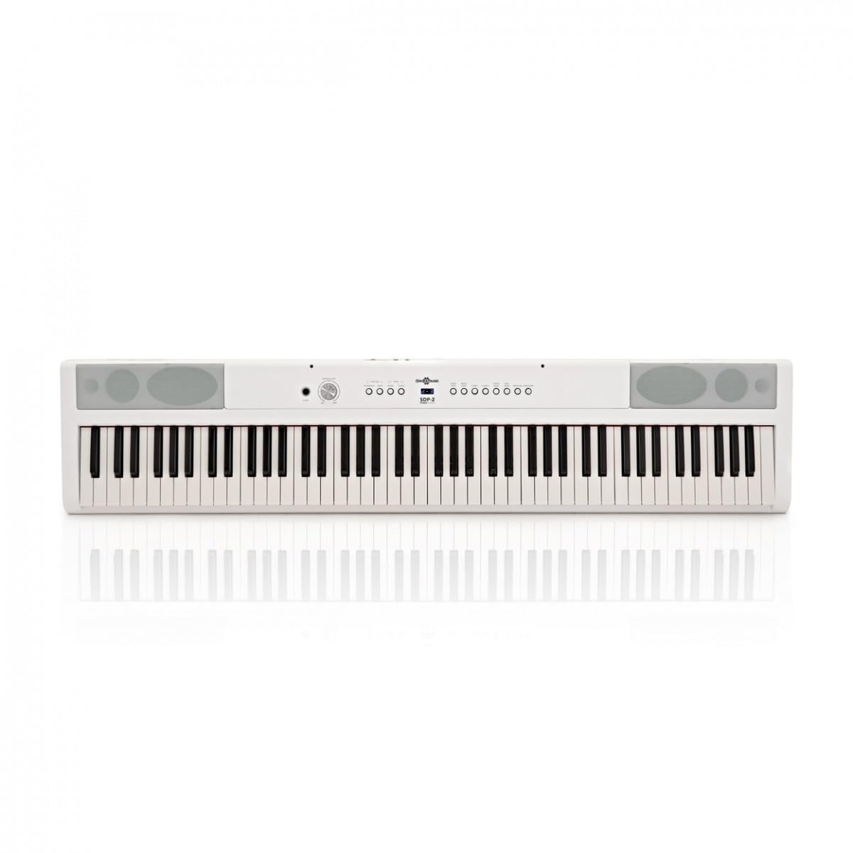 SDP-2 Pianoforte digitale da palco a 88 tasti con azione ponderata, bianco | Otto Voci tra Piano a Coda ed Elettrico, Azione Pesata per una Transizione Facile, Quattro Altoparlanti Stereo, Bianco
