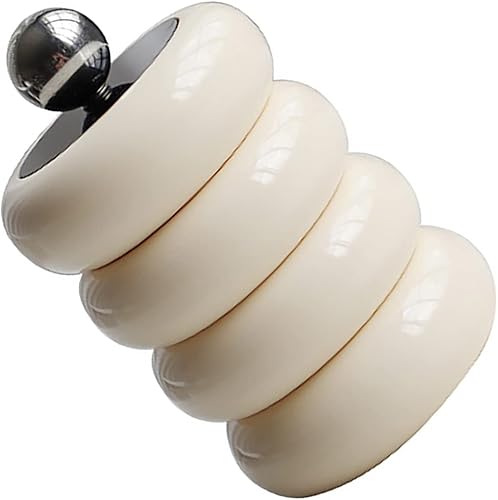 Miniatura 3 de Qtip - Contenedor de hisopos de algodón a prueba de polvo con tapa para baño (blanco lechoso, 4 capas)