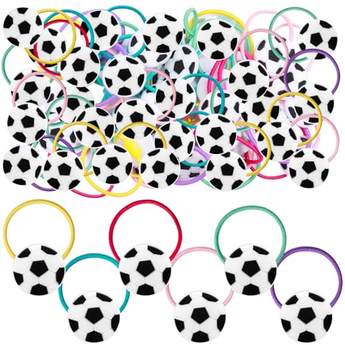 36PCS Soccer Hair Ties for Women Girls, Elastic Sports Hair Ties Ponytail Holder Hair Sports Party...