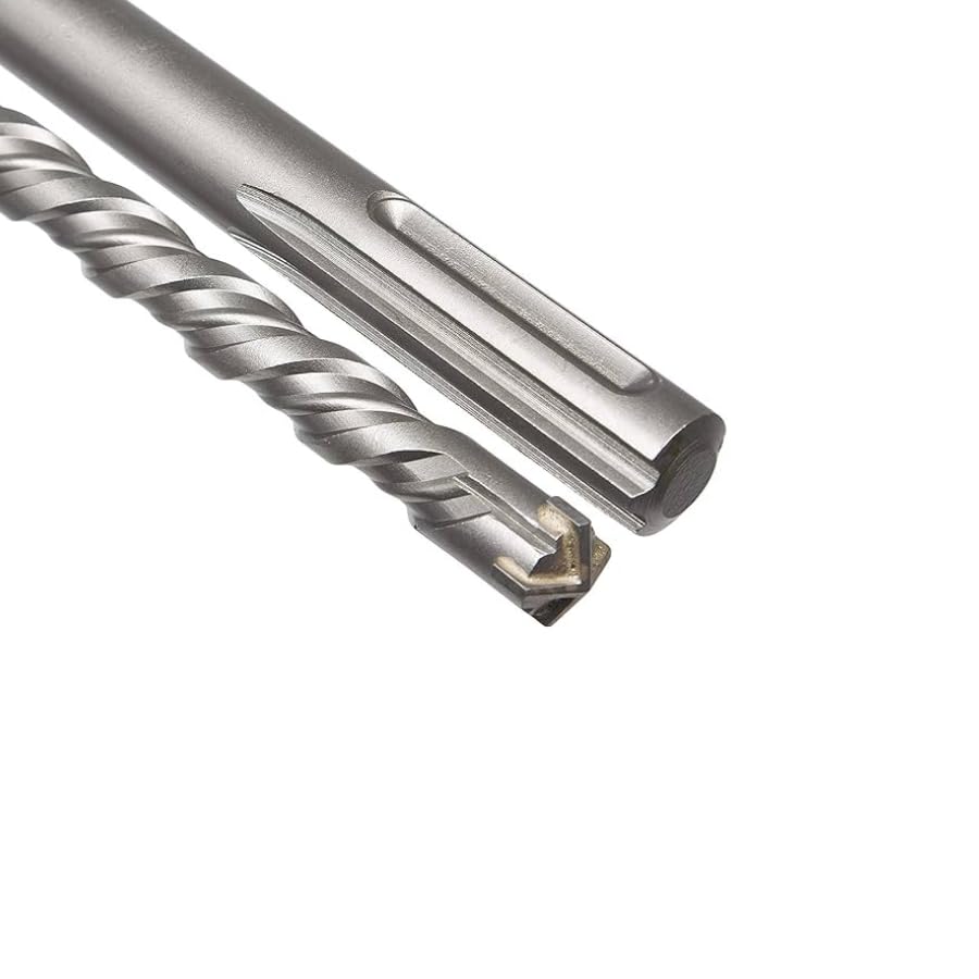 SDS Max Cross Head Hammer Drill Bits - 4 Point X Cross Head Cutter Tungsten Carbide Tip Double Twisted - for Drilling Masonry, Concrete, Brick, Stone, Granite, Tiles (14x400mm)