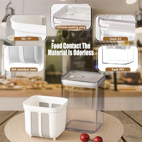 Image of JD FRESH Hung Curd Maker & Greek Yogurt Strainer 1100ml | BPA-Free Fine Mesh Strainer Box with Lid | Whey Separator for Thick Homemade Curd, Paneer & Cheese | Dahi Maker