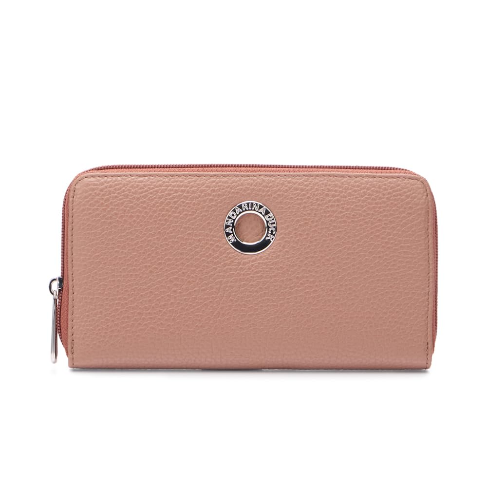 Mandarina Duck Mellow Leather Wallet, Women's Travel Accessories, One Size, Winter Rose, One Size