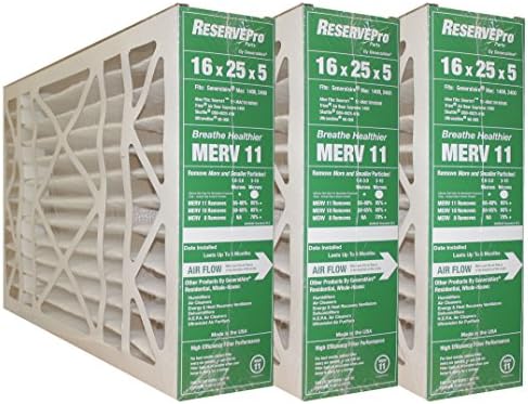 GeneralAire # 4541 MERV 11 for # GF 4511 ReservePro 16x25x5 furnace filter, Actual Size:15 5/8" x 24 3/16" x 4 15/16" Case of 3 Filters- MEASURE CAREFULLY BEFORE ORDERING !