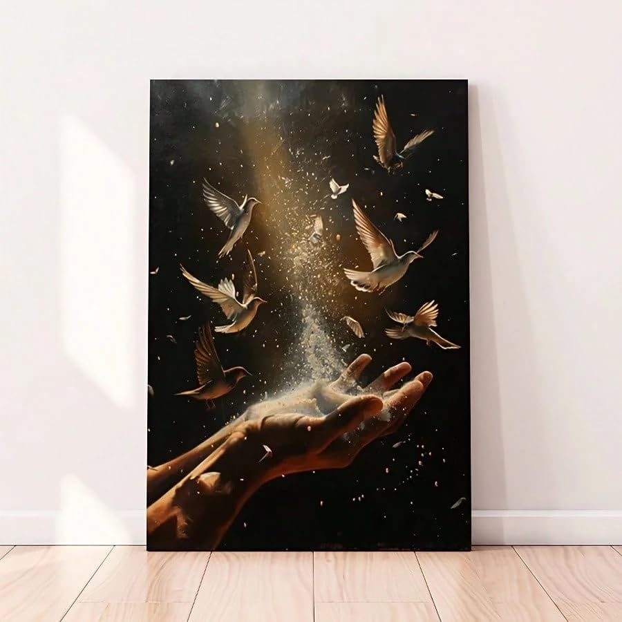 LYBCEOUG 1 Leinwandbild, hochwertiger Kunstdruck/Poster für Wohnzimmer, Badezimmer, Schlafzimmer (40 x 50 cm/mit Rahmen)