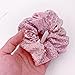 Embellished Sparkly Pink Crystal Scrunchie Hair Tie Ponytail Holder Accessory for Women