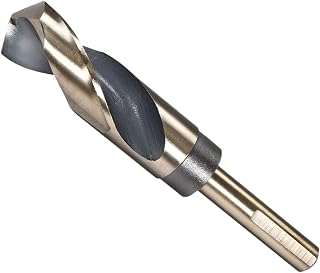 CoCud Reduced Shank Twist Drill Bits, 25mm Cutting Edge, Titanium & Nitride Coated High Speed Steel 4341 - (Applications: for Stainless Steel Drilling Machine)
