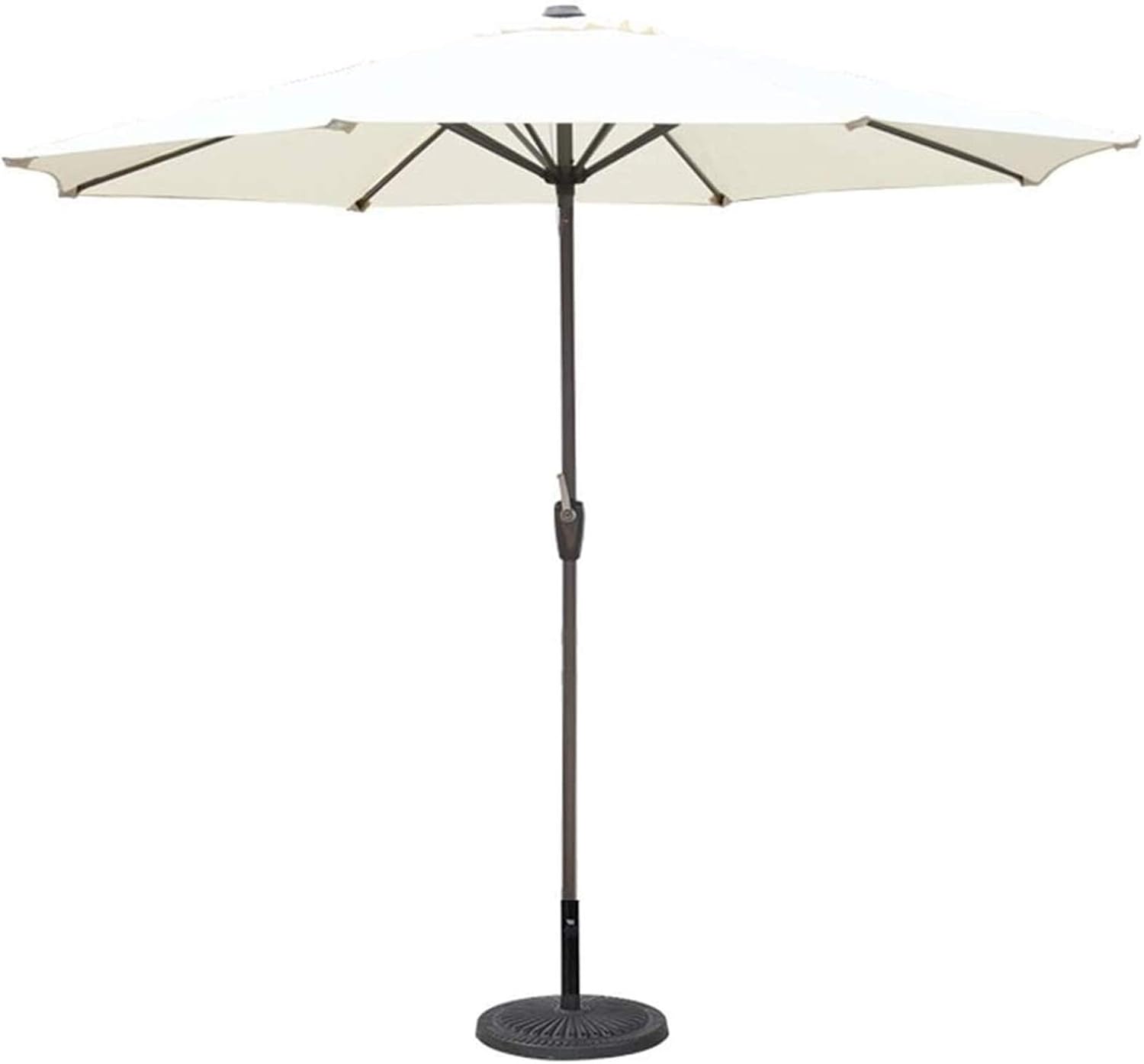 LSLYTQ Outdoor Garden Parasols 9Ft Outdoor Patio Umbrella Market Style For Balcony Table Terrace Garden Deck Yard Shade Or Pool Side, 8 Sturdy Ribs Iron Pole，With Parasol Base good