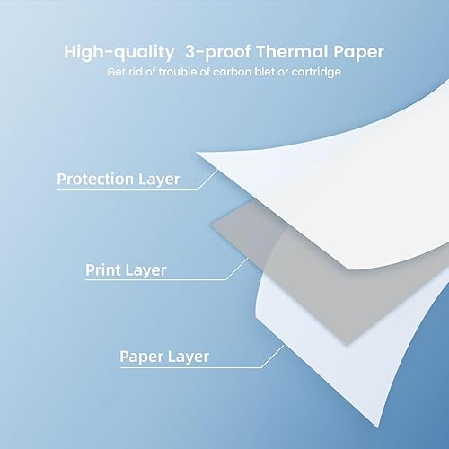 Miniatura 8 de Vretti HP2HP3 - Etiquetas adhesivas adhesivas de papel térmico negro sobre blanco, 3 rollos, 160 etiquetasrollo, 0.55 x 1.57 pulgadas, etiquetas