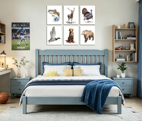 Image of Frimeeme Vintage Hunting Wall Art Prints, 6 Pack, 8x10 Inch