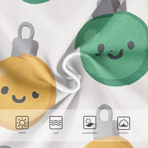 Girls' Triangle Panties Breathable Underwear for Girls Christmas Baubles Pattern3