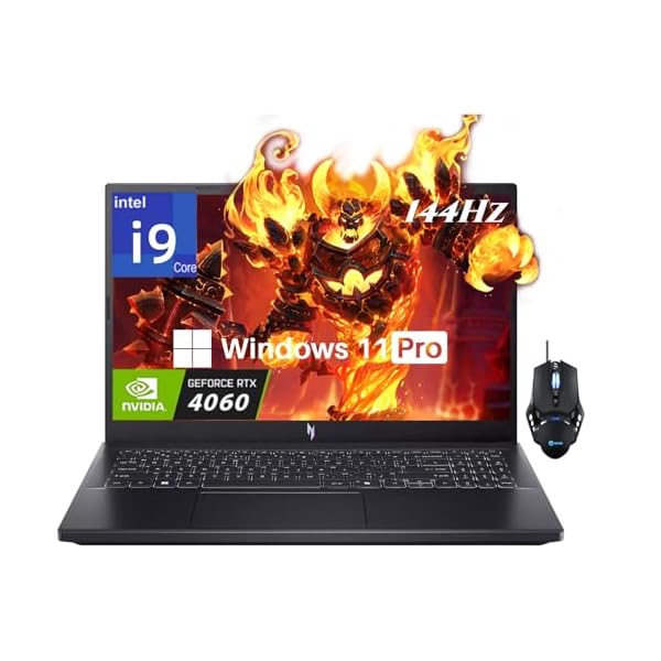 Acer Nitro V 15 2024 Newest Gaming Laptop, Intel 13 Gen Core i9-13900H, GeForce RTX 4060, 15.6″ 144 Hz IPS Display, 32 GB RAM DDR5, 1 TB SSD, Wi-Fi 6, Backlit Keyboard, Windows 11 Pro & Gaming Mouse