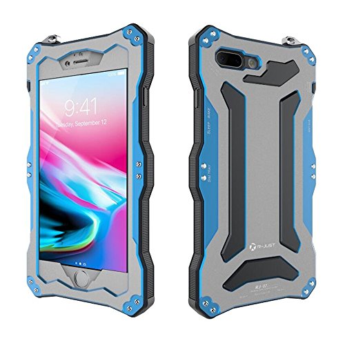bpowe iPhone 8 Plus Funda, Gorilla Cristal Metal de aluminio Protección Premium ANTICHOQUE MILITAR PARACHOQUES Resistente Resistente Funda Protectora Carcasa Funda para iPhone 8 Plus 5.5 Pulgadas