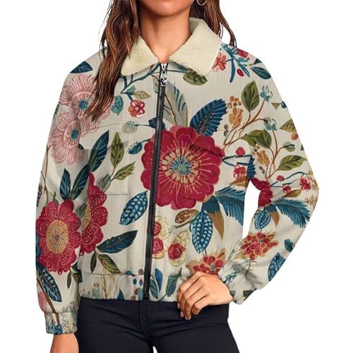 Chaqueta de invierno para mujer abrigo informal de manga larga con cremallera