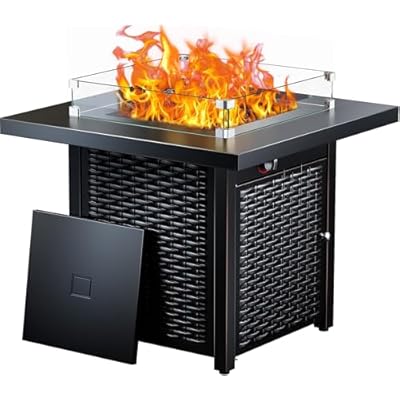 Ciays Propane Fire Pit, 28? Outdoor Gas Fire Pi...