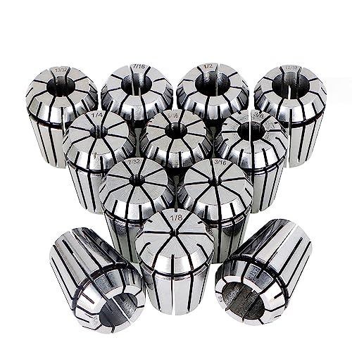 findmall ER25 Spring 12Pcs Collet Set Fit for CNC Milling Lathe Tool Engraving Machine