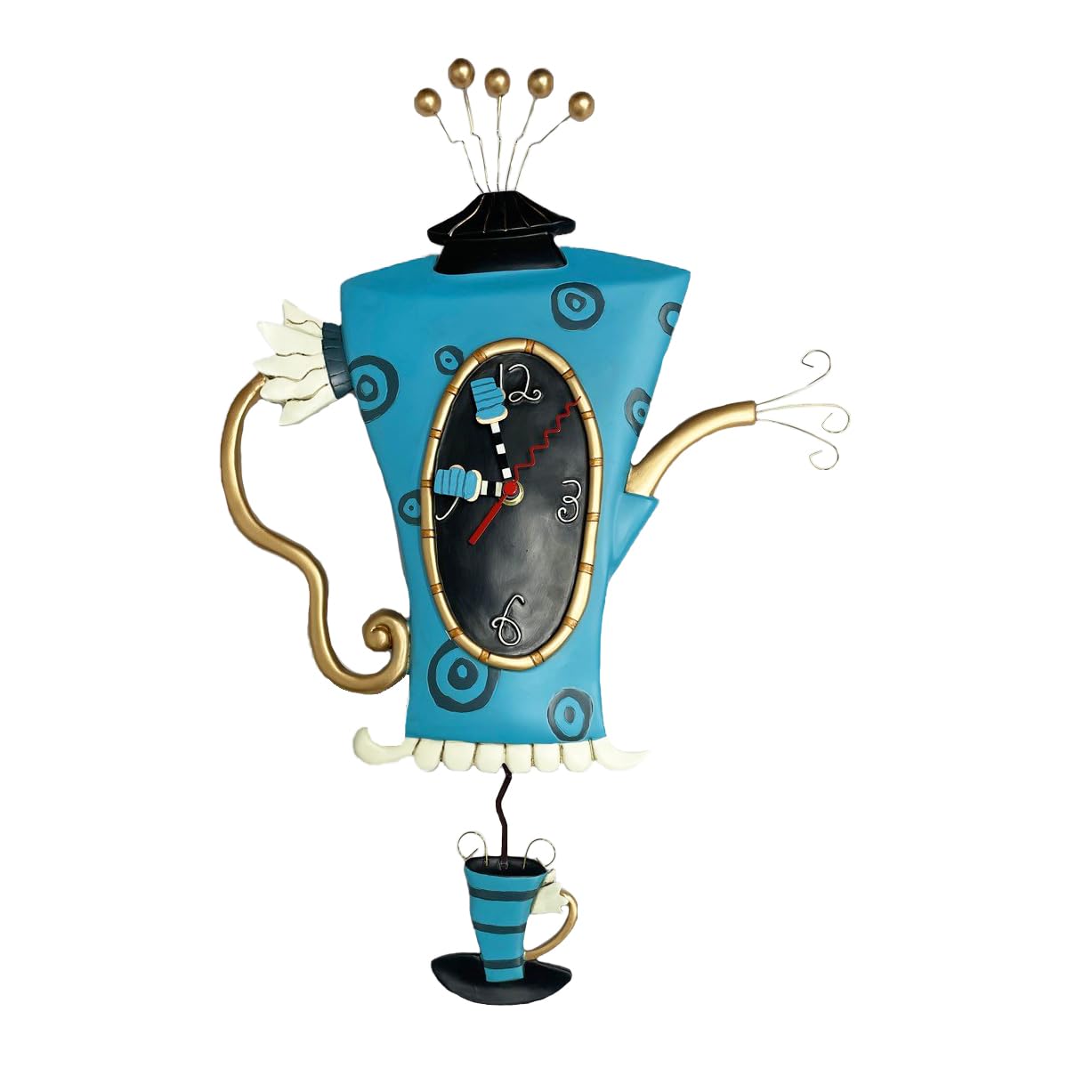 Horloge murale théière Allen Designs une idée cadeau déco originale