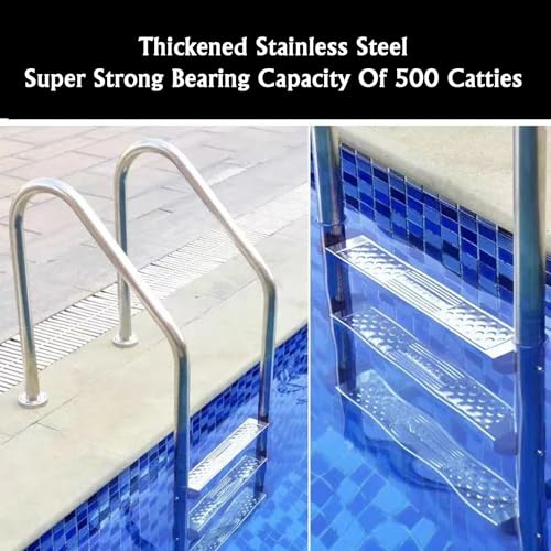 Escalera para piscina con 2 escalones de acero inoxidable miniatura 6