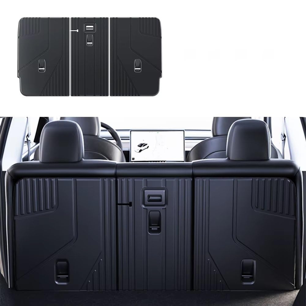 Moquette Tappetino Auto Per Tesla Per Model Y 2021-2025 Per Juniper TPE Coprisedile Posteriore Protezione Schienale Bagagliaio Antigraffio(MY 2021-2024)