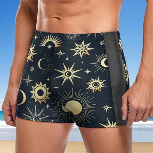 Short de bain homme étoiles lune soleil à séchage rapide - 2