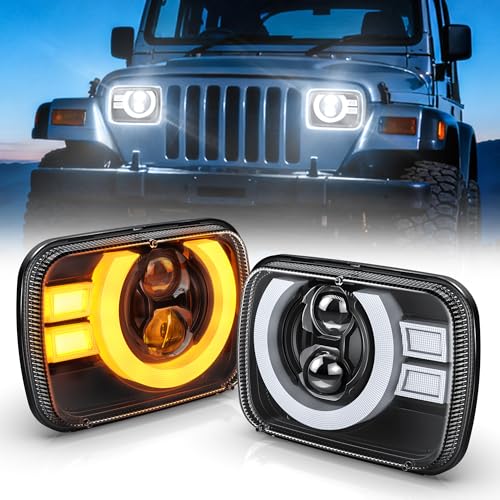 MICTUNING 5x7 7x6 Faros LED Anti-deslumbrantes Súper Brillantes miniatura 1