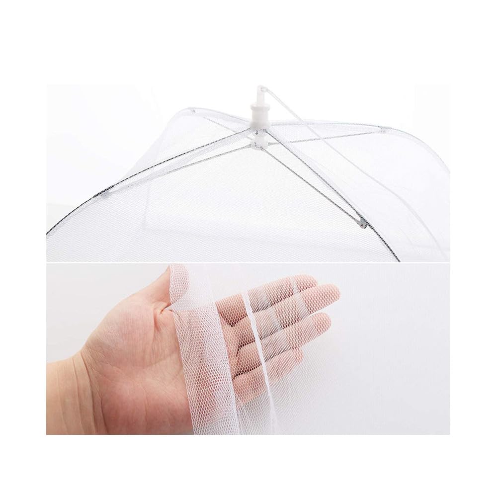 HOMKULA Lot De 8 Cloches Alimentaires Pliable Anti-Mouches - 2 XXL (100x63cm) + 6 Grandes (43x43cm) - Pop-Up