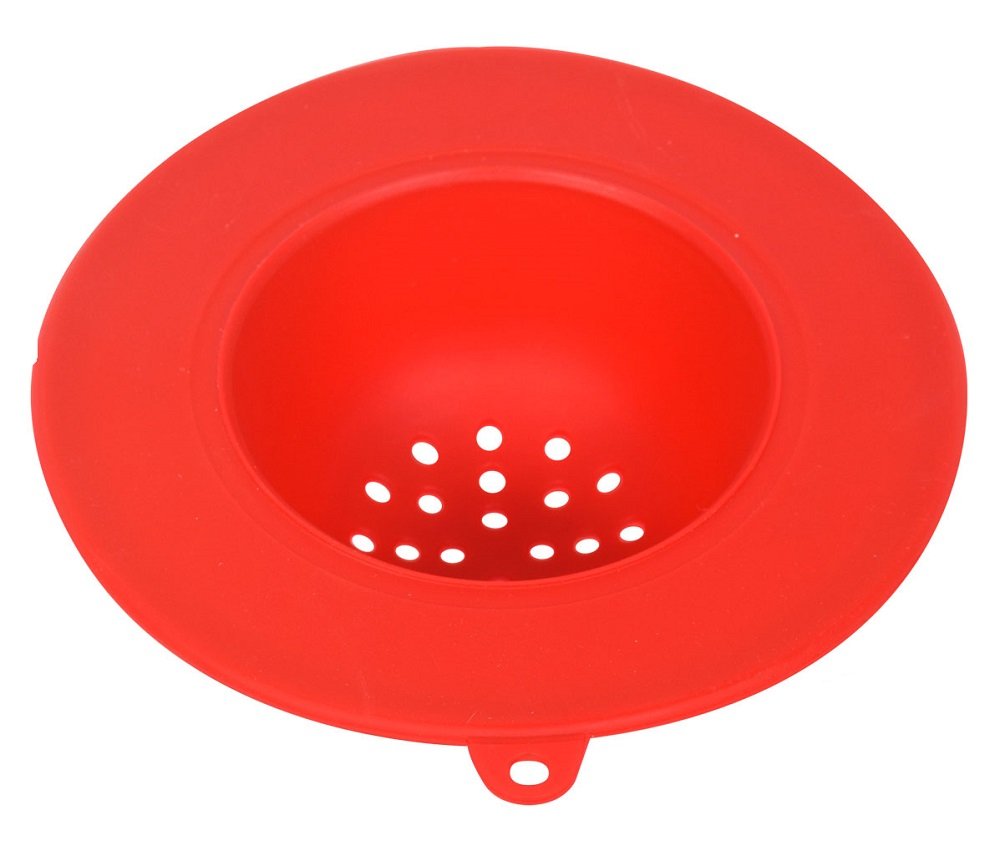 Cooking ConceptsSilicone Sink Strainer Easy Clean Stain Proof Non-Slip Grip (Red)