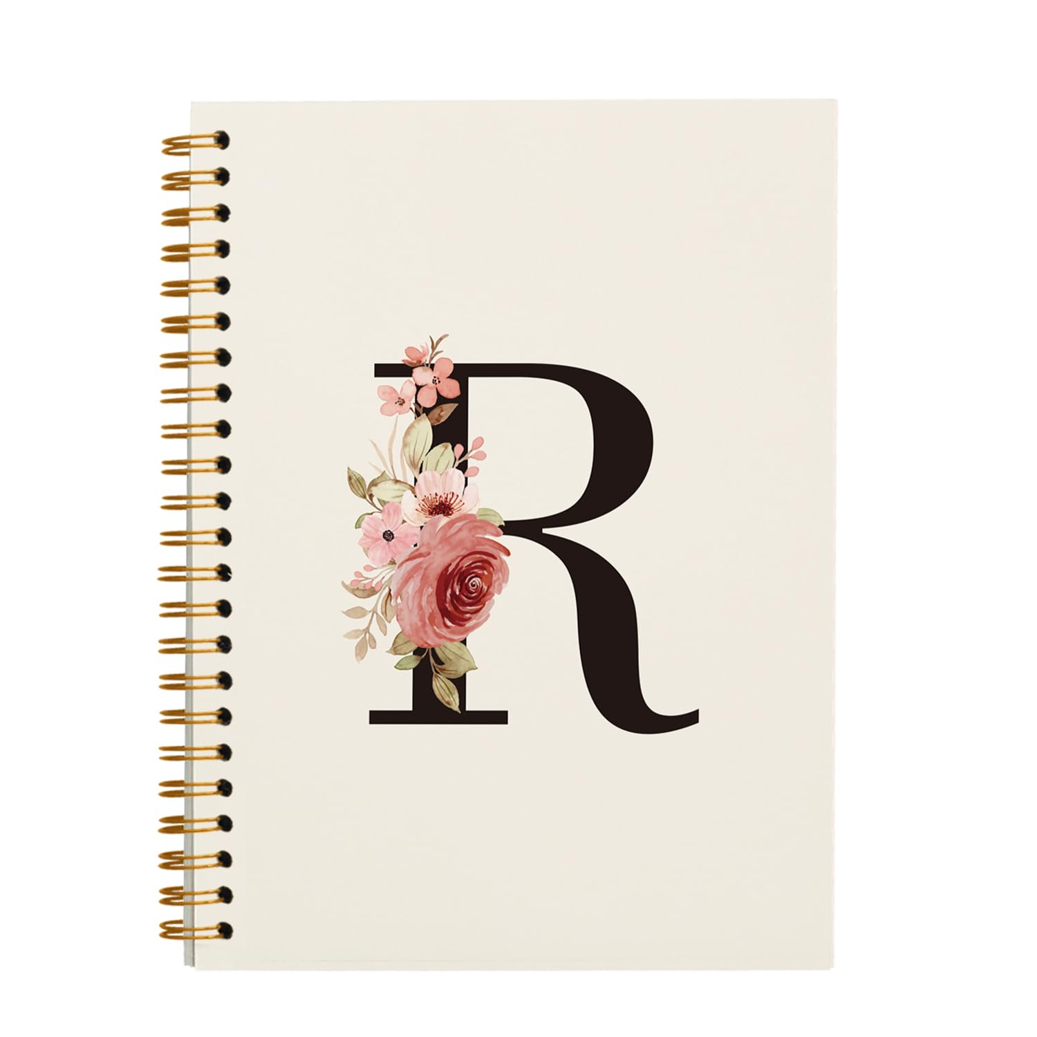 OXW Personalized Gifts Initial Letter R Notebook Journal, Cute Custom Notebook for School Girls, Monogrammed Gifts for Women, School Supplies for