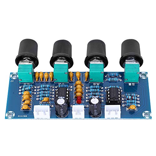 Masyrt NE5532 Preamp Power 10 * 7 * 2 Digitale Stromverstärker-Platine Vorverstärker Teile 2 Klangkanal Hoch-Middle-Bass-Einstellung