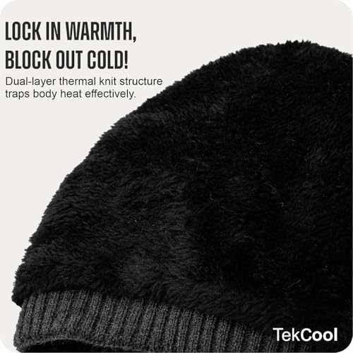 Image of TEKCOOL Beanie Cap for Men Woolen Winter Cap for Men Woolen Cap for Women in Winter for Thermal Wear Stylish Soft Winter Caps for Boys & Girls for Warm Wear Head Winter Cap Woollen Garam Topaa