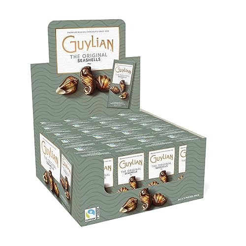 Guylian The Original Belgian Chocolates With Hazelnut Praline Filling Sea Shells 33 Gm (Pack Of 24)