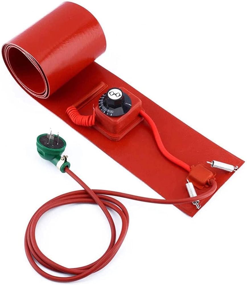 Silikonowy element grzejny DIY nagrzewnica beczki olejowej, grzałka taśmy beczkowej, ogrzewanie wiadra z regulowanym termostatem, element grzejny z gumy silikonowej, ogrzewanie zbiornika oleju i gazu