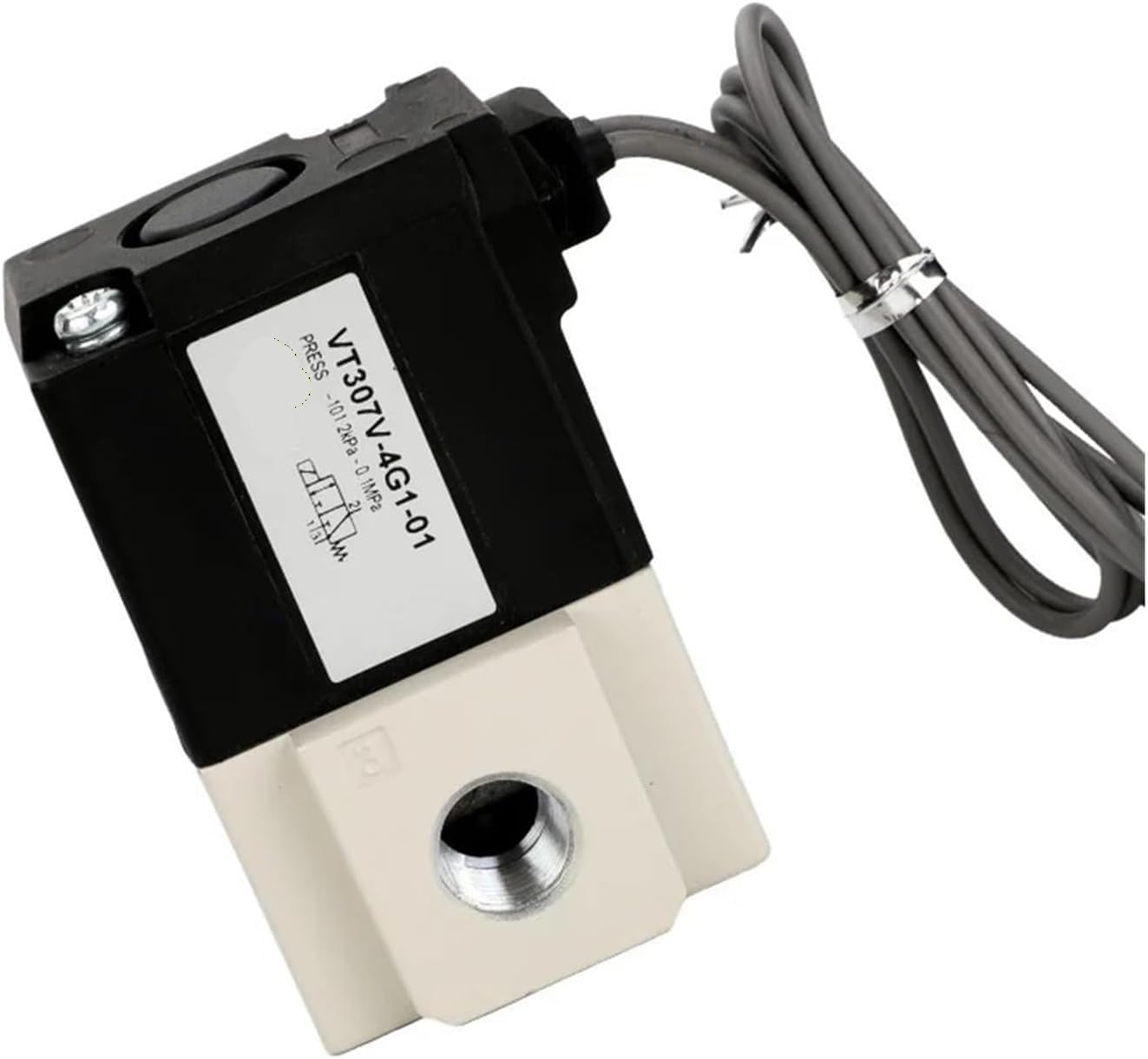 1 szt. VT307 3/2-drogowy pneumatyczny zawór elektromagnetyczny podciśnienia — bezpośredniego działania, 220 V/24 V/12 V, 0~0,7 MPa Ciśnienie robocze(VT307V-5G1-02DC24V)