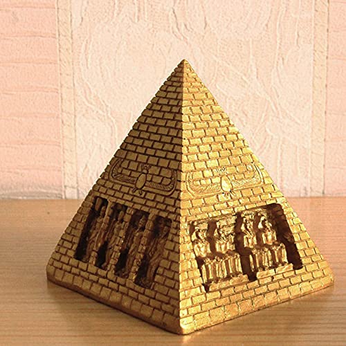 Image of Aquarium Pyramid Fish Tank Decorations Ancient Egypt Reptile Turtle Lizard Spider Tanks Terrarium Egyptian Decor Ornament Pet Gold