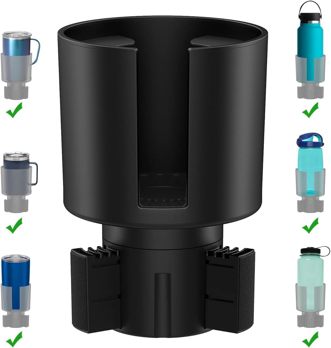 Swigzy Car Cup Holder Expander, Adjustable Expandable Insert Extender