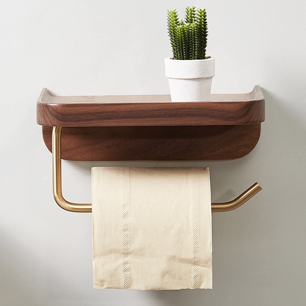 Portarrollos De Papel Higiénico De Madera Nogal | Cuotas Sin Interés