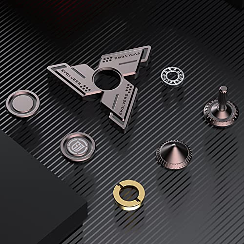 Faimocas Cyclone Fidget Spinners,Gray Metal With Green Luminous, Durable High Speed Silent Bearing, Finger Hand Spinner,Relieve Stress & Anxiety,Toys/Gifts For Adults & Kids (Diy Accessories Included) #TOP1