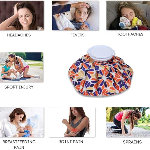 Image of ANTIL'S 9-Inch Hot & Cold Water Bag for Pain Relief - Reusable Ice Pack for First Aid, Sports Injuries, Neck & Knee Pain Relief - Leak-Proof Design for Hot and Cold Therapy