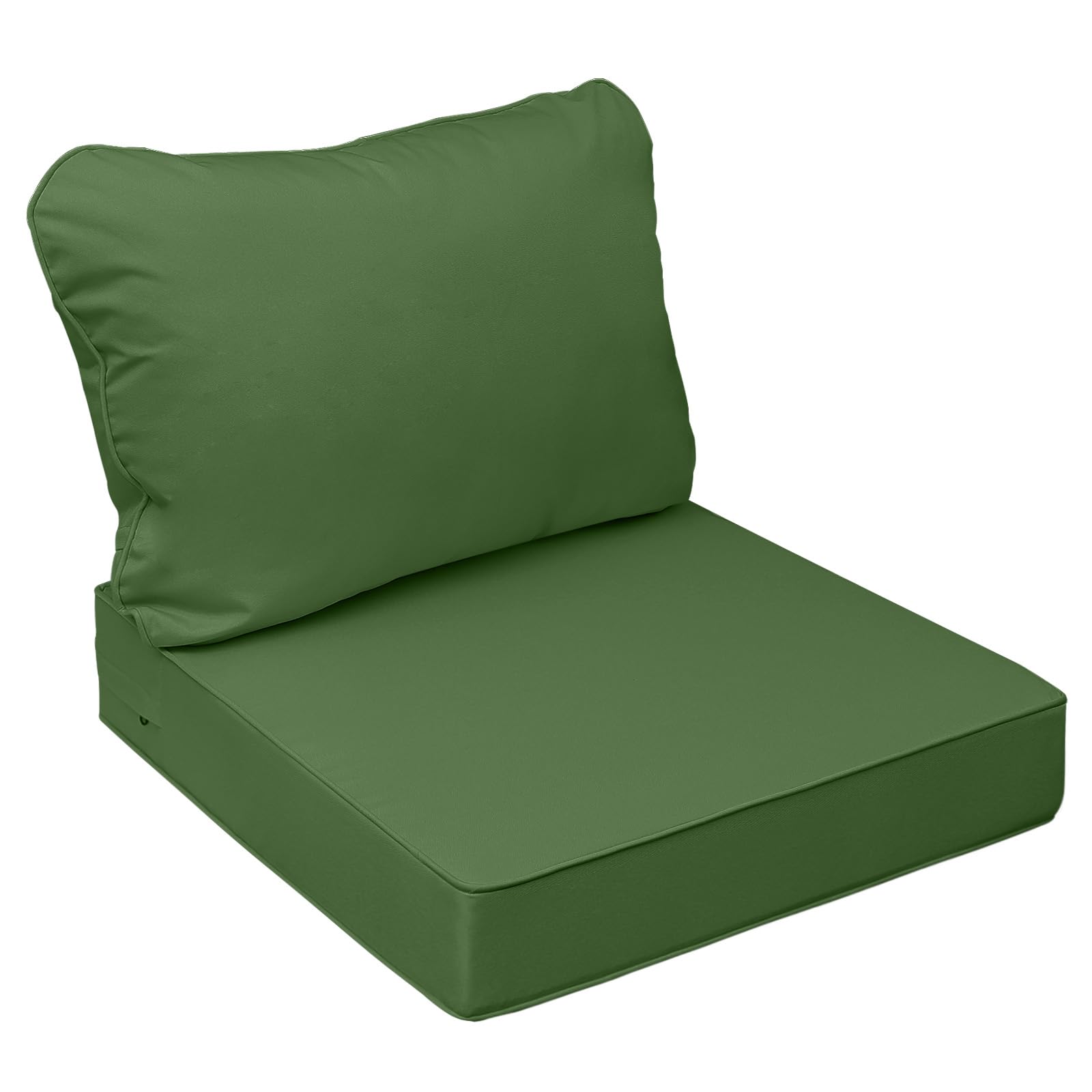 Photo 1 of AAAAAcessories Outdoor Seat Cushions for Chairs, Fade-Resistant, Waterproof Patio Furniture Replacement Cushions, 23" x 23" x 5" + 23" x 13.5", Dark Moss Green