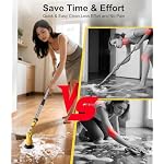Electric Spin Scrubber, Cordless Shower Scrubber, Adjustable Handle-Yellow - Image 3