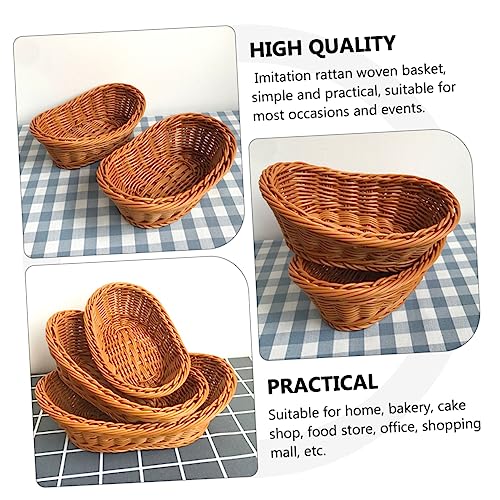 Buying Guide PRETYZOOM 2pcs Imitation Rattan Basket Round Wicker
