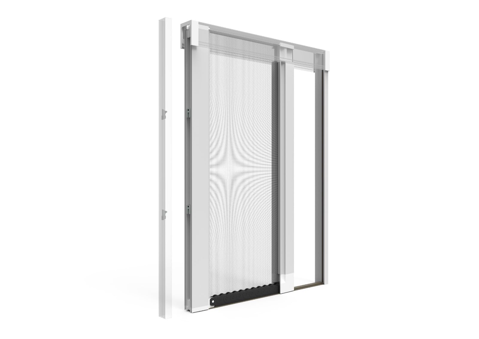 Zanzariera NEW JOLLY Pratika Plastik2 - Laterale per Porte Finestre, Senza Barriere, Guida Bassa 5mm, Carrarmato Chiuso Anti-sporco - Diversi Colori- Su Misura