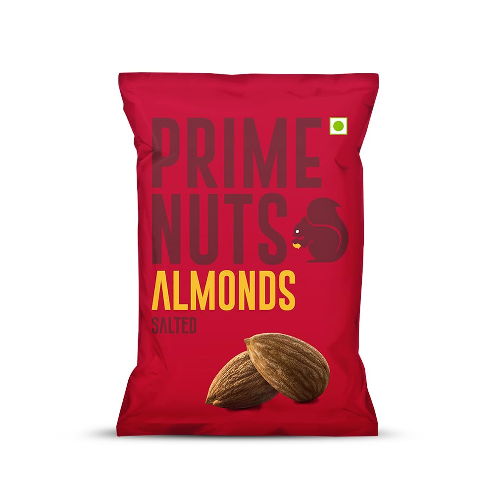 Prime Nuts Salted Almonds | High in Protein & Antioxidants | Rich in Magnesium & Vitamin E | Dietary Fibre | Healthy Immune System | Healthy Ready to Eat Snacks | 150 gm