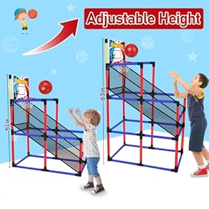 63" Arcade Basketball Game Set with 3 Balls Kids Basketball Hoop 3 to 12 Years Old Indoor Outdoor Sports Play - Easy Set Up - Carnival Basketball Toys Ages 3 4 5-7 8-12 Year Old Boys Birthday Gift 63 Arcade Basketball Game Set with 3 Balls Kids Basketball Hoop 3 to 12 Years Old Indoor Outdoor Sports Play Easy Set Up Carnival Basketball Toys Ages 3 4 5 7 8 12 Year Old Boys Birthday Gift