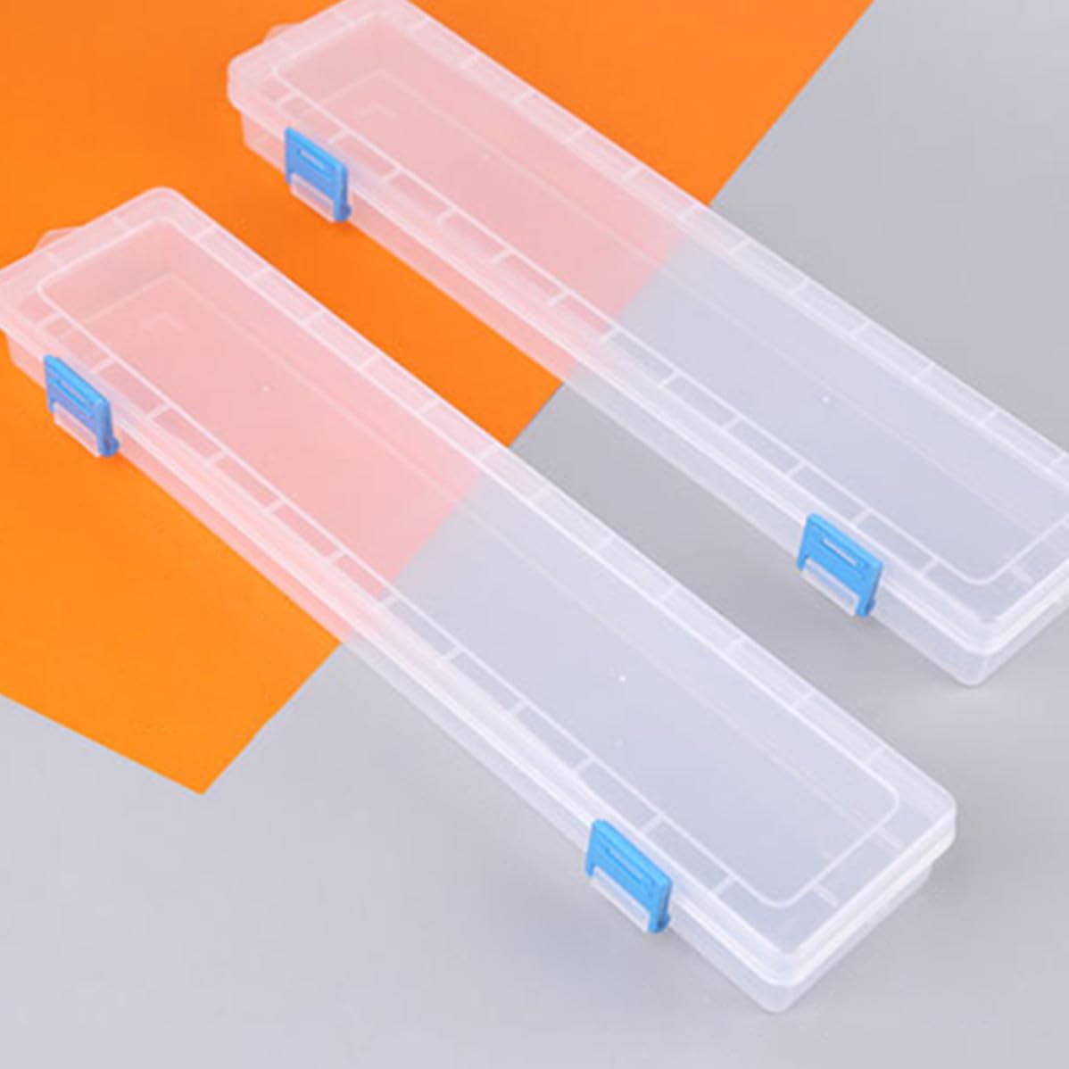 Astuccio Scatola Multifunzione Resistente in Plastica Trasparente 2 per Matite per Pennelli Acquerello e Strumenti di Disegno, per Studenti