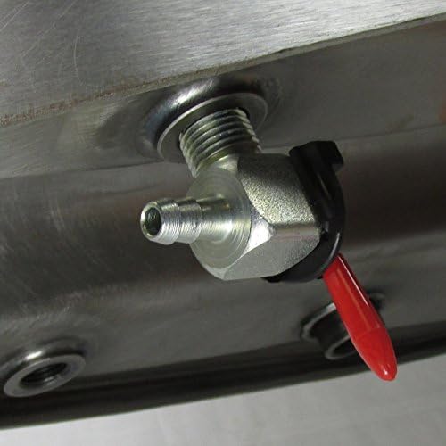 90 Degree 1/4" NPT Motorcycle Moto Petcock Elbow Fuel Shut Off Ball Valve - For Use with 1/4" ID Fuel Hose - Harley Chopper Bobber Cafe Racer Honda Suzuki Yamaha Kawasaki Triumph