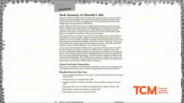 Image of Charlotte's Web: An Instructional Guide for Literature - Novel Study Guide for Elementary School Literature with Close Reading and Writing Activities (Great Works Classroom Resource)